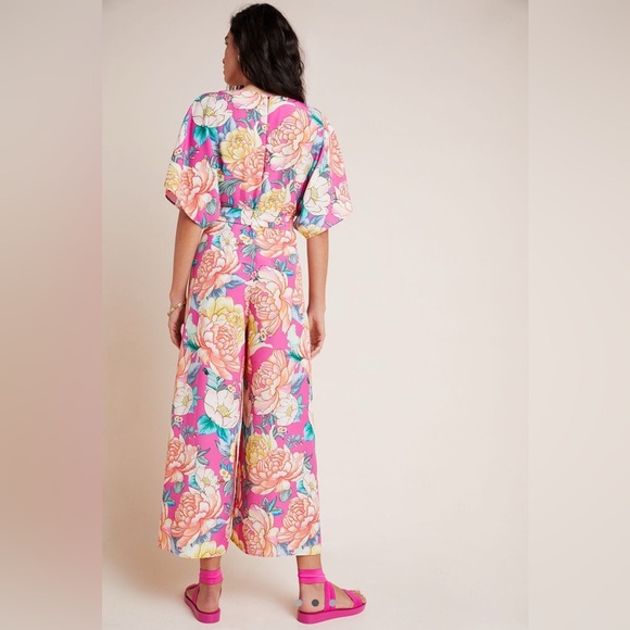 Anthro x Farm Rio Eulalie Wide-Leg Jumpsuit Size Large - Picture 4 of 9